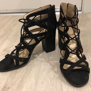 Franco Sarto Meena Block Heel Lace-Up Black